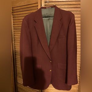 Mens Stafford blazer, burgundy, 42L